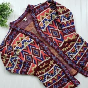 Forever 21 Southwestern Cardigan Colorful Aztec Cardigan Sweater size Medium